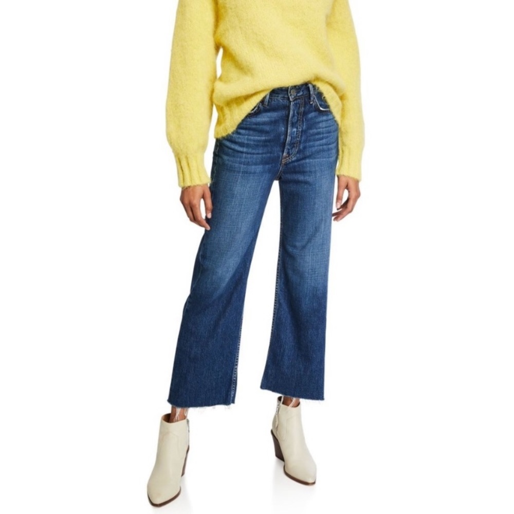 GRLFRND Bobbi High Rise Cropped Wide Leg Jeans, 26